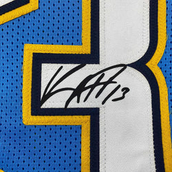 Framed Facsimile Autographed Keenan Allen 35x39 Los Angeles LA Powder Blue Reprint Laser Auto Football Jersey (ONLINE ORDER ONLY)