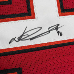 Framed Autographed/Signed Ndamukong Suh 35x39 Tampa Bay Red Football Jersey Beckett BAS COA