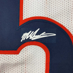 Framed Facsimile Autographed Mike Singletary 35x39 Chicago White Reprint Laser Auto Football Jersey Size Men's XL (ONLINE ORDER ONLY)