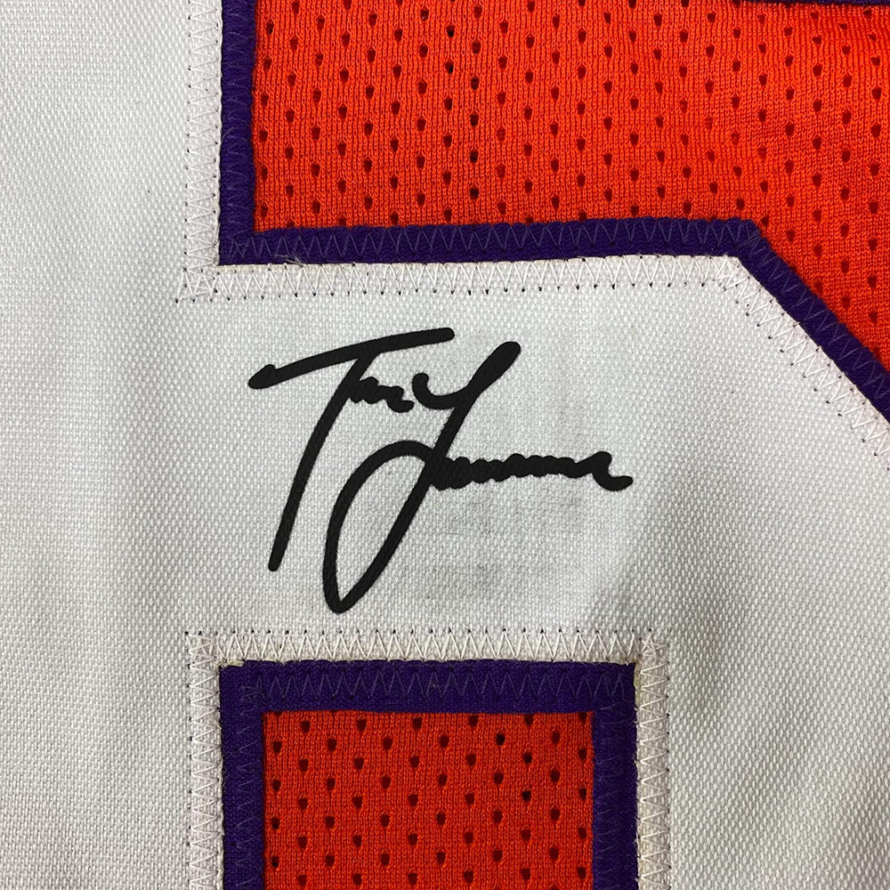 Framed Facsimile Autographed Trevor Lawrence 35x39 Clemson Orange Reprint Laser Auto College Football Jersey Size Men's XL (ONLINE ORDER ONLY)