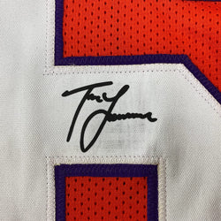 Framed Facsimile Autographed Trevor Lawrence 35x39 Clemson Orange Reprint Laser Auto College Football Jersey Size Men's XL (ONLINE ORDER ONLY)