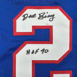 Framed Autographed/Signed Dave Bing 35x39 HOF 90 Detroit Blue Basketball Jersey Beckett BAS COA (ONLINE ORDER ONLY)
