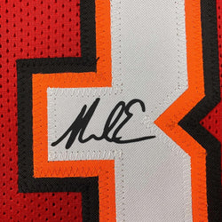Framed Facsimile Autographed Mike Evans 35x39 Tampa Bay Red Reprint Laser Auto Football Jersey (ONLINE ORDER ONLY)