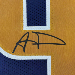 Framed Facsimile Autographed Aaron Donald 35x39 Los Angeles LA Navy Blue Reprint Laser Auto Football Jersey (ONLINE ORDER ONLY)