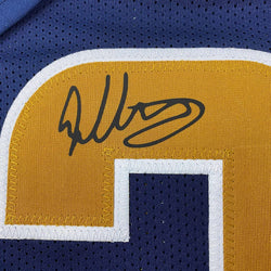 Framed Facsimile Autographed Todd Gurley II 35x39 Los Angeles LA Navy Blue Reprint Laser Auto Football Jersey (ONLINE ORDER ONLY)