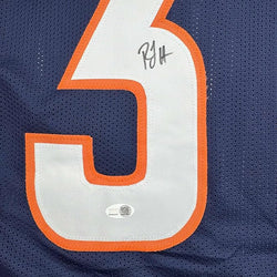 Framed Autographed/Signed R.J RJ Harvey 35x39 Denver Blue Football Jersey JSA COA