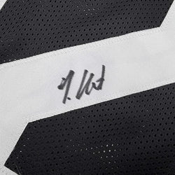 Framed Autographed/Signed Travis Hunter 35x39 Jacksonville Black Football Jersey Beckett BAS COA