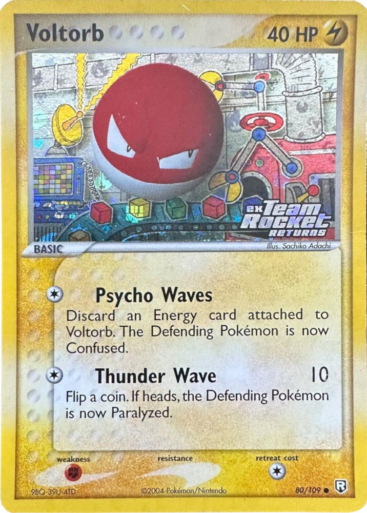 Voltorb (80/109) (Stamped) [EX: Team Rocket Returns] (Online Only)