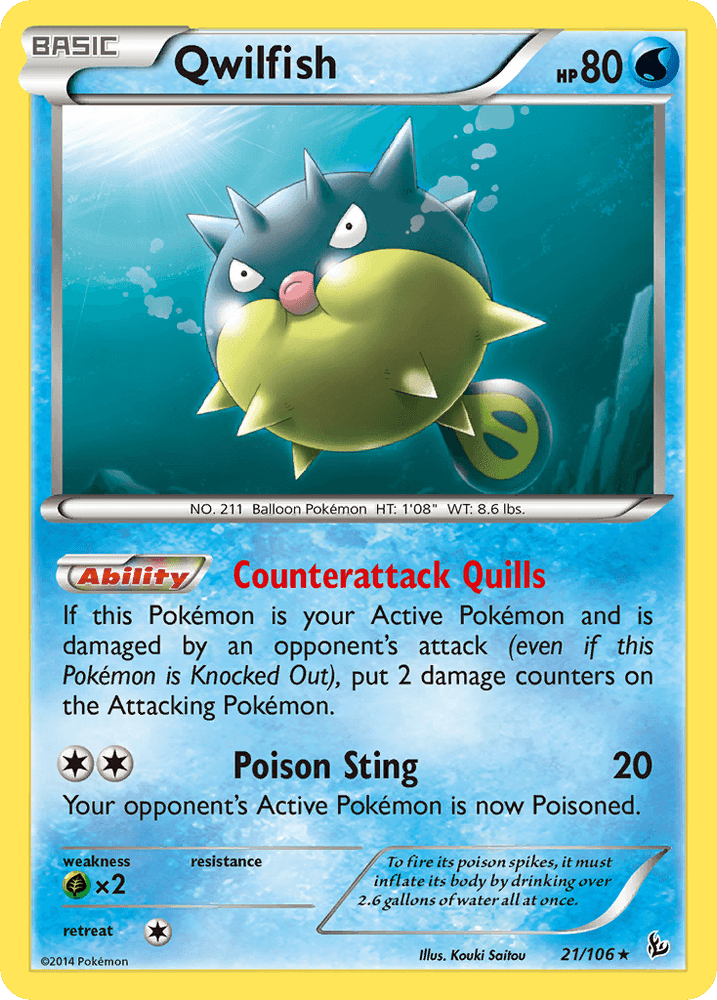 Qwilfish (21/106) [XY: Flashfire] (Online Only)