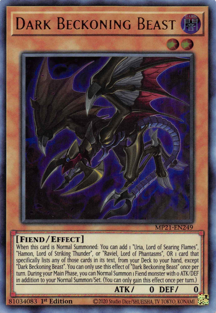 Dark Beckoning Beast [MP21-EN249] Ultra Rare (ONLINE ORDER ONLY)