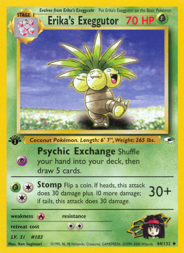 Erika's Exeggutor (44/132) [Gym Heroes 1st Edition] (Online Only)