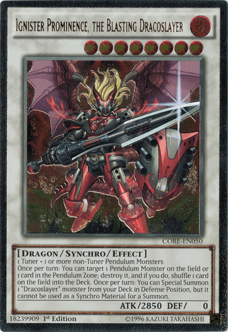 Ignister Prominence, the Blasting Dracoslayer [CORE-EN050] Ultimate Rare (ONLINE ORDER ONLY)