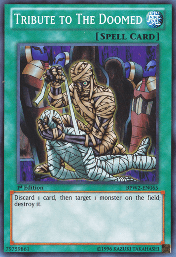 Tribute to The Doomed [BPW2-EN065] Super Rare (ONLINE ORDER ONLY)