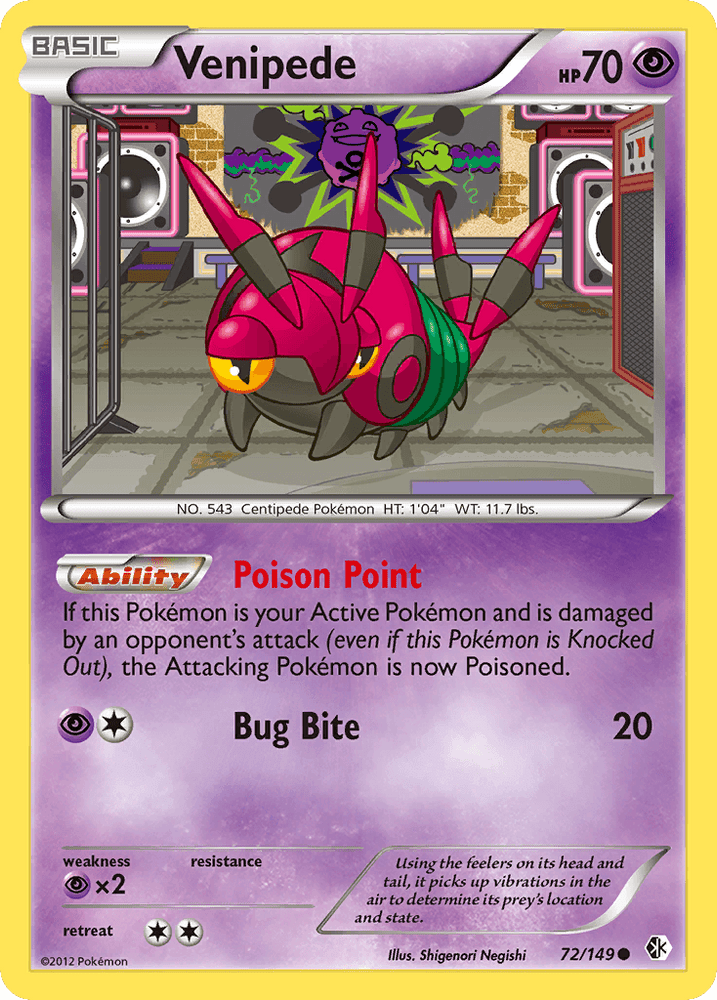 Venipede (72/149) [Black & White: Boundaries Crossed] (Online Only)