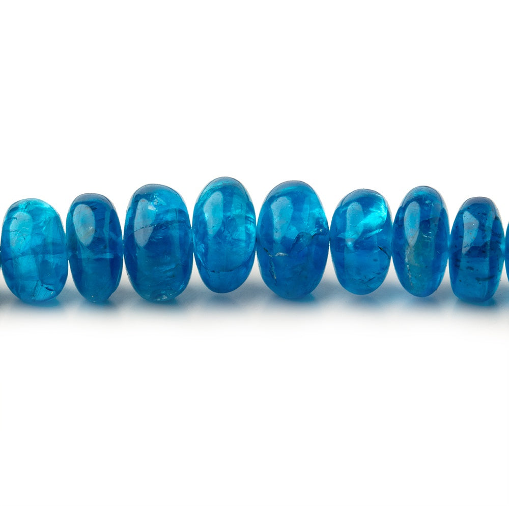 4-8.5mm Neon Apatite plain rondelle beads 18 inch 131 pieces (ONLINE ORDER ONLY)