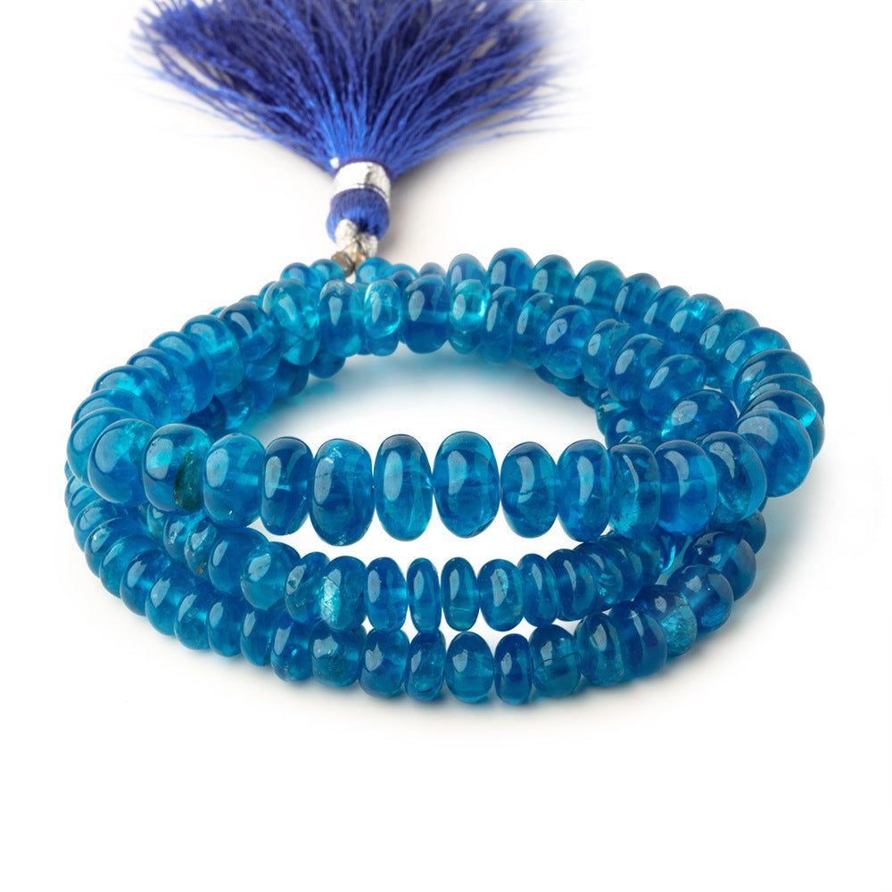 4-8.5mm Neon Apatite plain rondelle beads 18 inch 131 pieces (ONLINE ORDER ONLY)