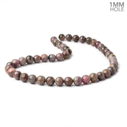 9.5-11mm Multi Color Tourmaline Plain Round Beads 18 inch 45 pieces AA 1mm hole (ONLINE ORDER ONLY)