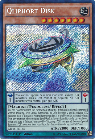 Qliphort Disk [MP15-EN145] Secret Rare (ONLINE ORDER ONLY)