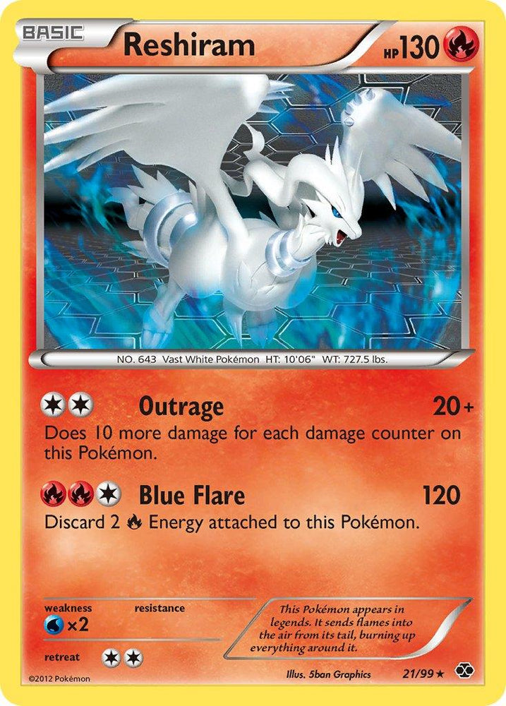 Reshiram (21/99) (Theme Deck Exclusive) [Black & White: Next Destinies] (Online Only)