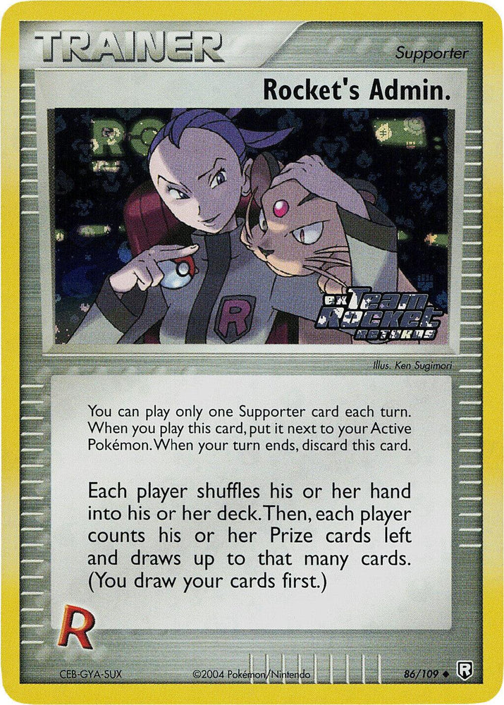 Rocket's Admin. (86/109) (Stamped) [EX: Team Rocket Returns] (Online Only)