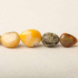 9.5x7-19.15.5mm Ethiopian Opal Straight Drill Plain Nuggets 18 inch 37 pieces (ONLINE ORDER ONLY)