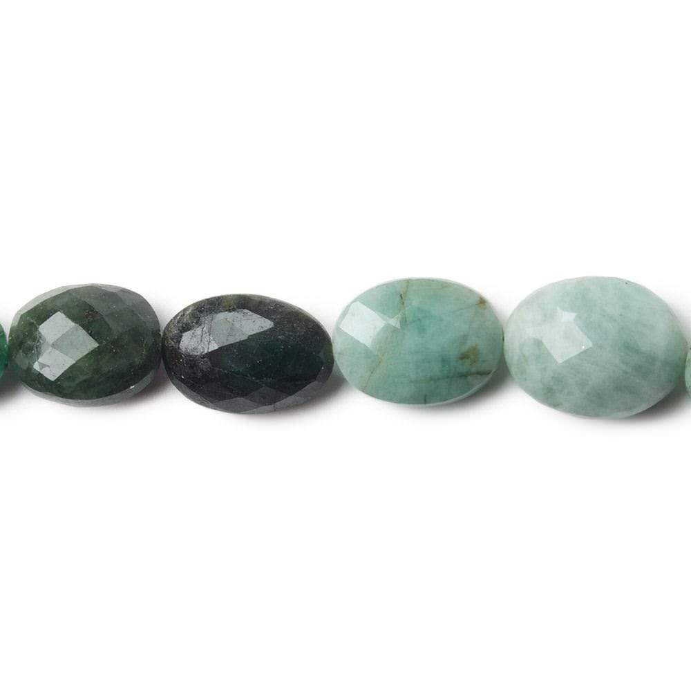 10x8-18x12mm mm Brazilian Emerald Straight Drilled Faceted Oval Beads 17 inch 37 pcs A (ONLINE ORDER ONLY)