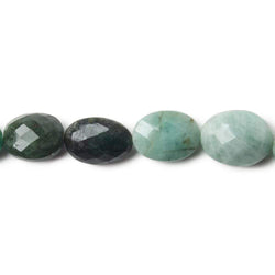 10x8-18x12mm mm Brazilian Emerald Straight Drilled Faceted Oval Beads 17 inch 37 pcs A (ONLINE ORDER ONLY)
