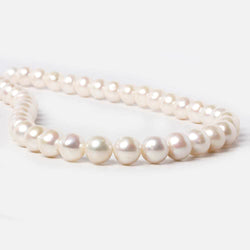9.5x9-10.5x10mm Cream Rose' Off Round Freshwater Pearls 15.5 inch 42 pcs (ONLINE ORDER ONLY)