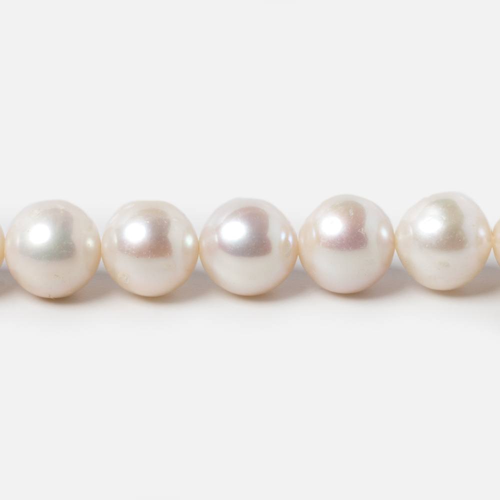 9.5x9-10.5x10mm Cream Rose' Off Round Freshwater Pearls 15.5 inch 42 pcs (ONLINE ORDER ONLY)