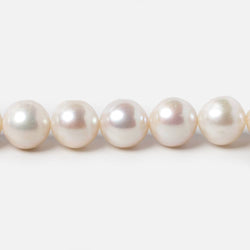 9.5x9-10.5x10mm Cream Rose' Off Round Freshwater Pearls 15.5 inch 42 pcs (ONLINE ORDER ONLY)