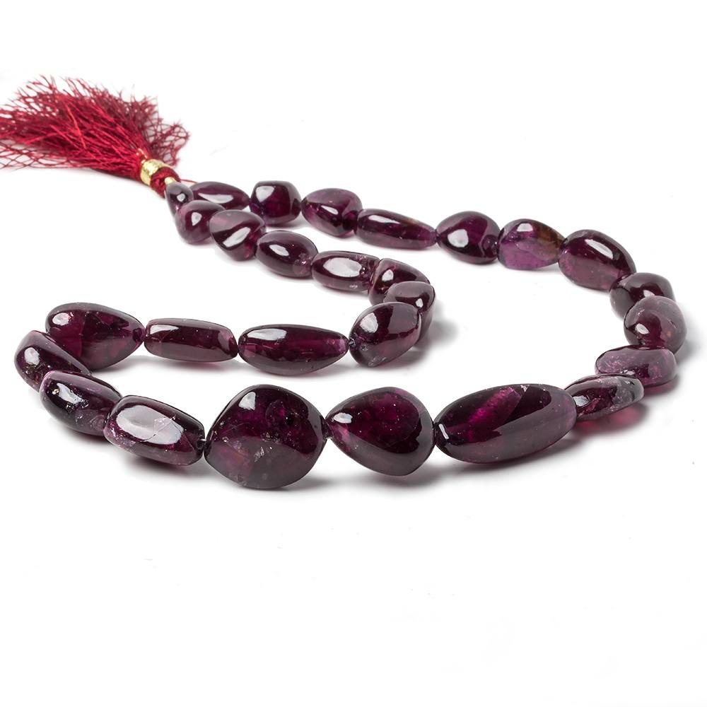9.5x9.5-26x9.5mm Rhodolite Garnet Plain Nuggets 16 inch 28 pieces (ONLINE ORDER ONLY)