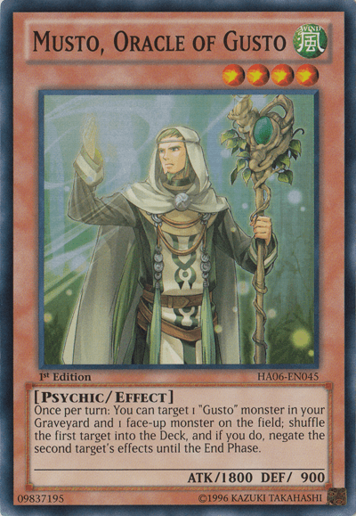 Musto, Oracle of Gusto [HA06-EN045] Super Rare (ONLINE ORDER ONLY)