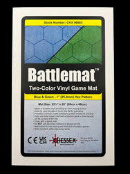 [Preorder] Battlemat™ 1" Reversible Blue-Green Hexes (23 ½" x 26" Playing Surface) (Online Only)