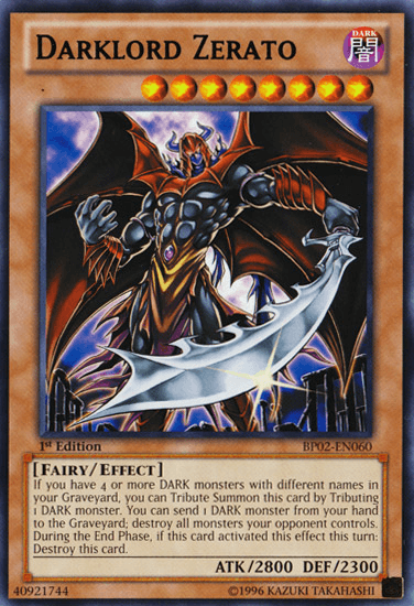 Darklord Zerato [BP02-EN060] Rare (ONLINE ORDER ONLY)