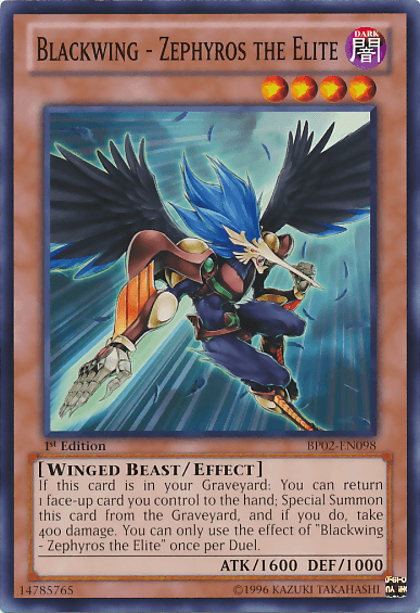 Blackwing - Zephyros the Elite [BP02-EN098] Common (ONLINE ORDER ONLY)