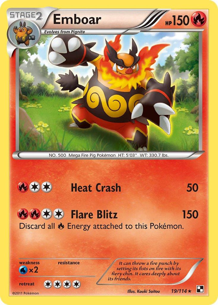 Emboar (19/114) (Theme Deck Exclusive) [Black & White: Base Set] (Online Only)