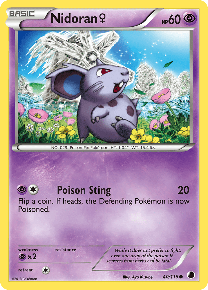 Nidoran (40/116) (Female) [Black & White: Plasma Freeze] (Online Only)