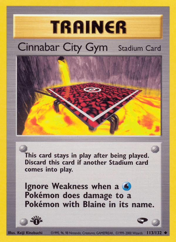 Cinnabar City Gym (113/132) [Gym Challenge 1st Edition] (Online Only)