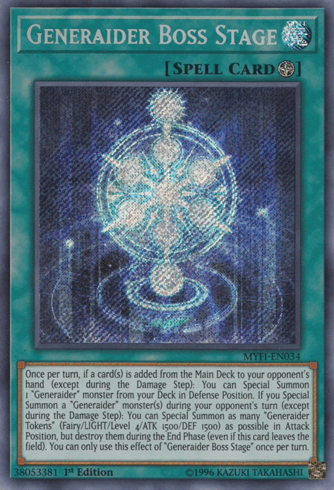 Generaider Boss Stage [MYFI-EN034] Secret Rare (ONLINE ORDER ONLY)