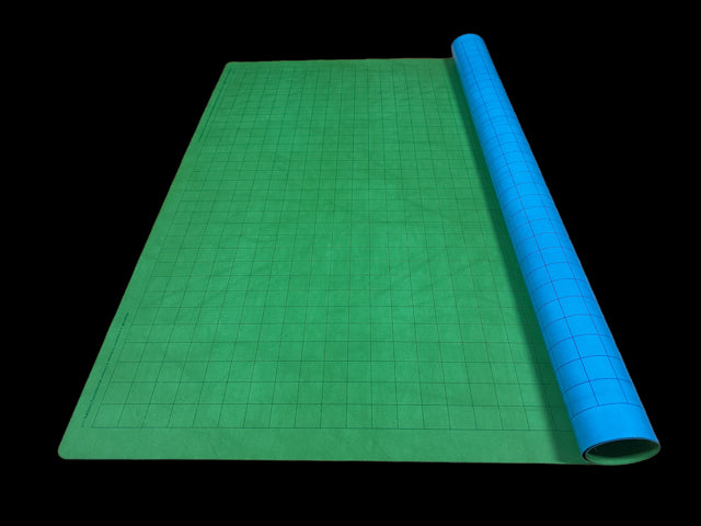 [Preorder] Megamat® 1" Reversible Blue-Green/Black-Grey Squares/Hexes (34½" x 48" Playing Surface) [Multiple Options] (Online Only)