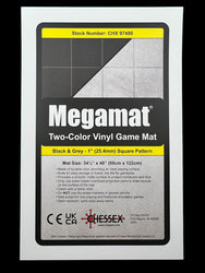 [Preorder] Megamat® 1" Reversible Blue-Green/Black-Grey Squares/Hexes (34½" x 48" Playing Surface) [Multiple Options] (Online Only)