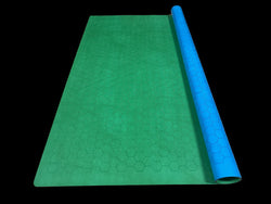 [Preorder] Megamat® 1" Reversible Blue-Green/Black-Grey Squares/Hexes (34½" x 48" Playing Surface) [Multiple Options] (Online Only)