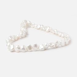 9-10mm Off White Side Drilled Keshi Freshwater Pearls 16 inch 45 pieces (ONLINE ORDER ONLY)