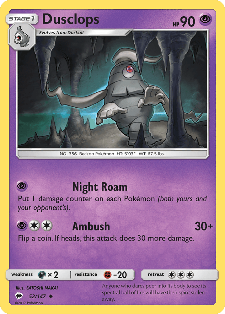 Dusclops (52/147) [Sun & Moon: Burning Shadows] (Online Only)