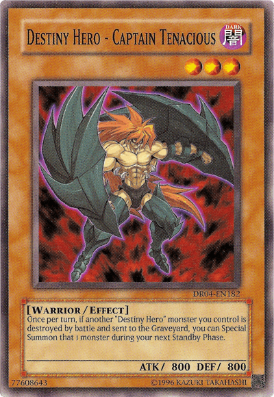 Destiny Hero - Captain Tenacious [DR04-EN182] Common (ONLINE ORDER ONLY)