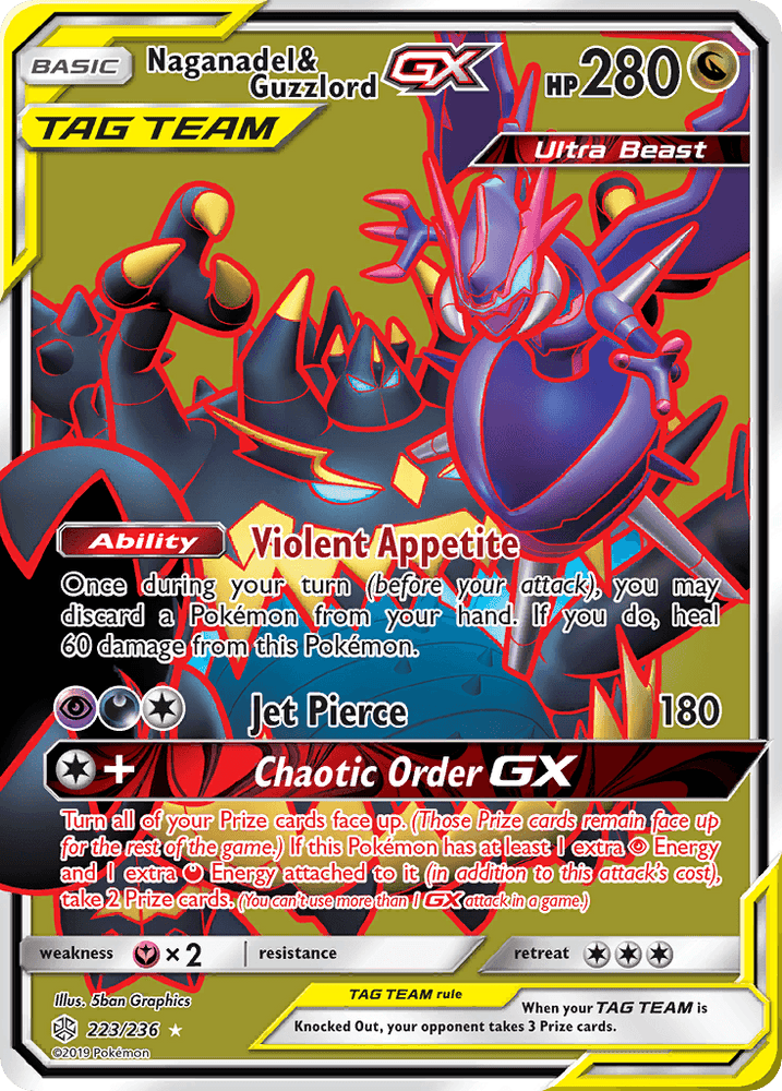 Naganadel & Guzzlord GX (223/236) [Sun & Moon: Cosmic Eclipse] (Online Only)