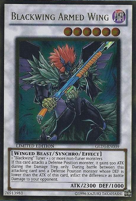 Blackwing Armed Wing [GLD3-EN039] Gold Rare (ONLINE ORDER ONLY)