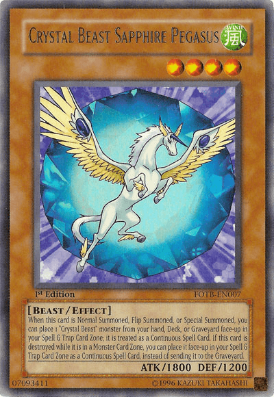 Crystal Beast Sapphire Pegasus [FOTB-EN007] Ultra Rare (ONLINE ORDER ONLY)