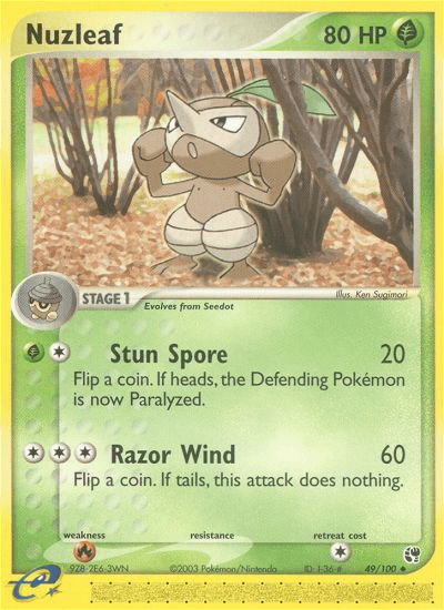 Nuzleaf (49/100) [EX: Sandstorm] (Online Only)