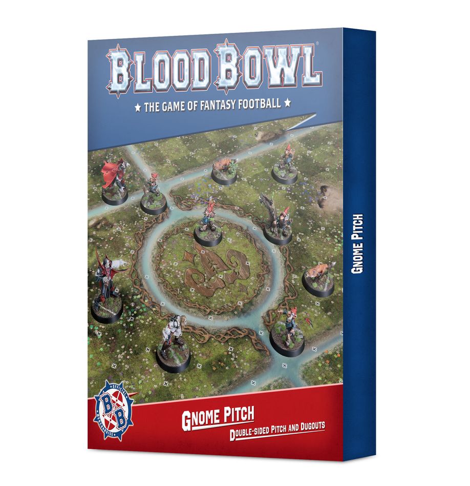 Blood Bowl: Gnome Pitch – Double-sided Pitch and Dugouts Set (ONLINE ORDER ONLY)